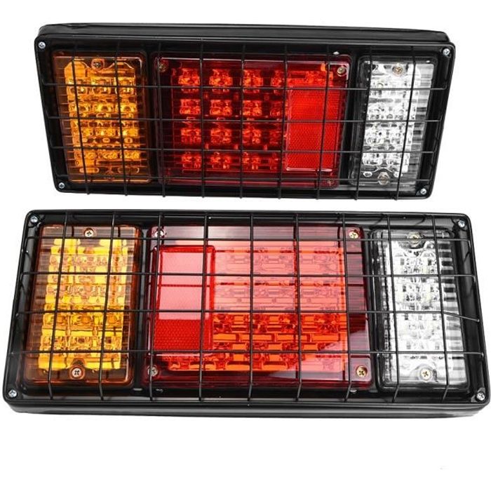 2 Pièces 12/24 V Feux De Remorque LED Feux Arrière Carrés Indicateur  D'arrêt Arrière Kit De Lampe De Camion Indicateur Durable Feu D'arrêt  Étanche Inversion - Temu France