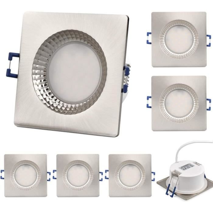 LED Spot encastré Extra plat 6W 500LM Spots de Plafond Blanc Chaud ...