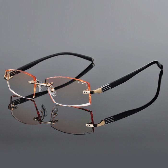 Couleur Gold Dips 0.50 Lunettes de myopie Lunettes Anti lumiere bleue monture sans bords myopie masculine Cdiscount Bijouterie