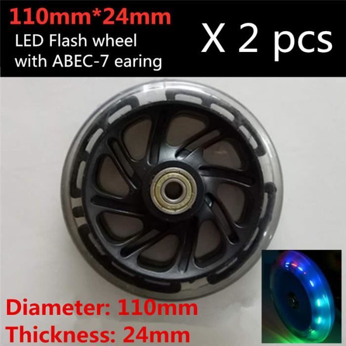 Roues De Rechange Pour Trottinette 100mm, Roues De Trottinette Pro Stunt Coloré En Alliage D'Aluminium, Accessoires Pour Trottinettes, City Scooter Replacement Wheels Pour Trotinette Freestyle