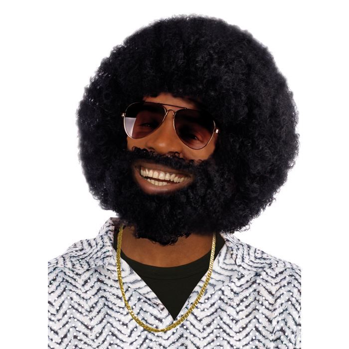 Perruque Afro Noire, déguisement pas cher - Badaboum