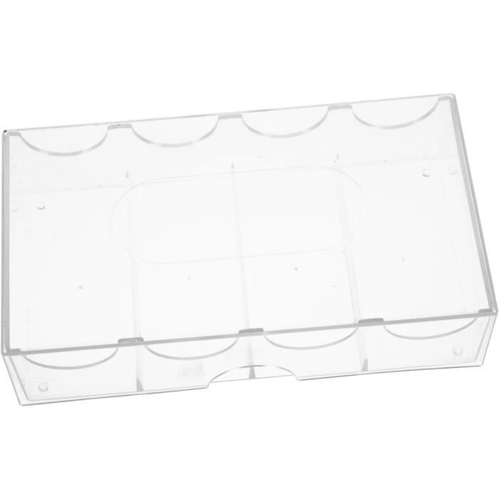 Lot De 10 Supports Jetons Poker En Acrylique Transparent – Rangement Pour 100 Jetons, Organisation Casino, 21 X 7,8 X 2,8 Cm