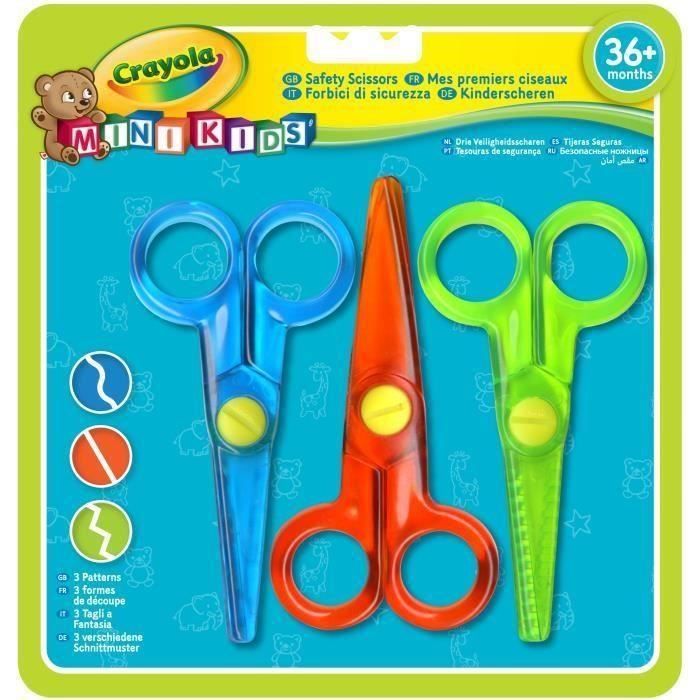 Crayola - Mini Kids - Mes premiers ciseaux (3) - Coloriage pour enfant et tout petit