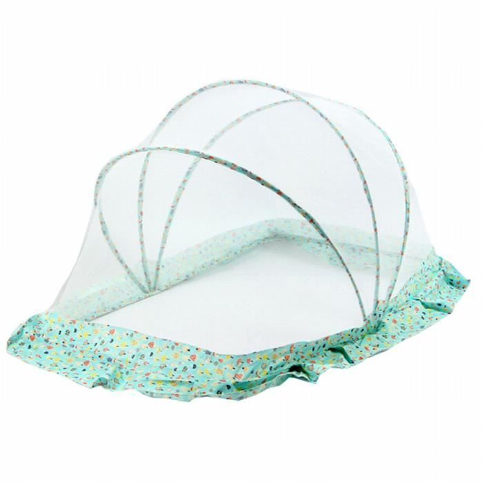 Moustiquaire Lit Bébé Pliable Anti-Insectes - Tente Berceau Portable Avec Maille Respirante (Bleu)