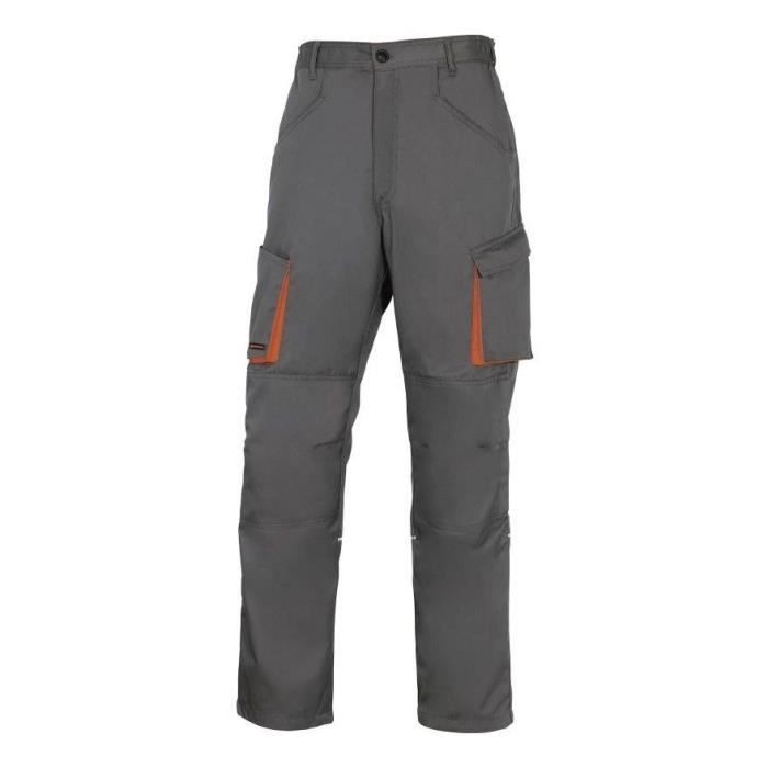 Pantalon de travail MACH2 multipoches gris orange DELTA PLUS Homme Cdiscount Bricolage