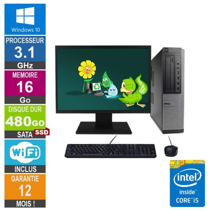PC Dell Optiplex 790 DT I5-2400 3.10GHz 16Go/480Go