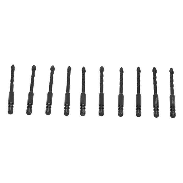 Jeu De 10 Forets Centrateurs/abaissés HSS – Angle 60°, Pour Perçages Précis