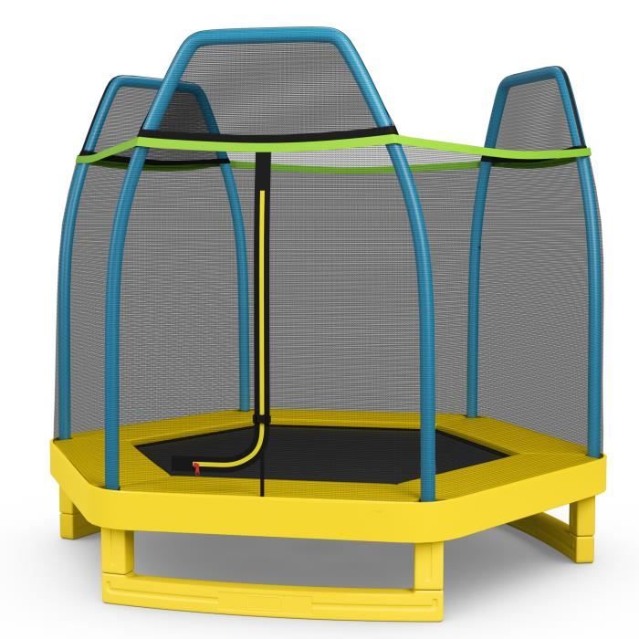 Trampoline Enfants CZCPAPY Avec Filet De Sécurité - 50 Kg Max - Intérieur/Extérieur - Jeu Saut