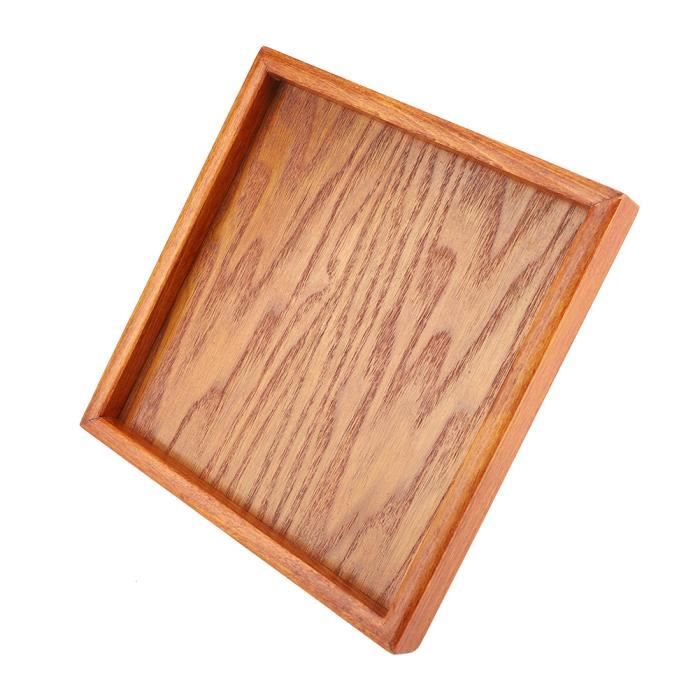 Plateau De Service Rectangulaire En Bois Pour Hôtel, Maison (35 X 15 Cm