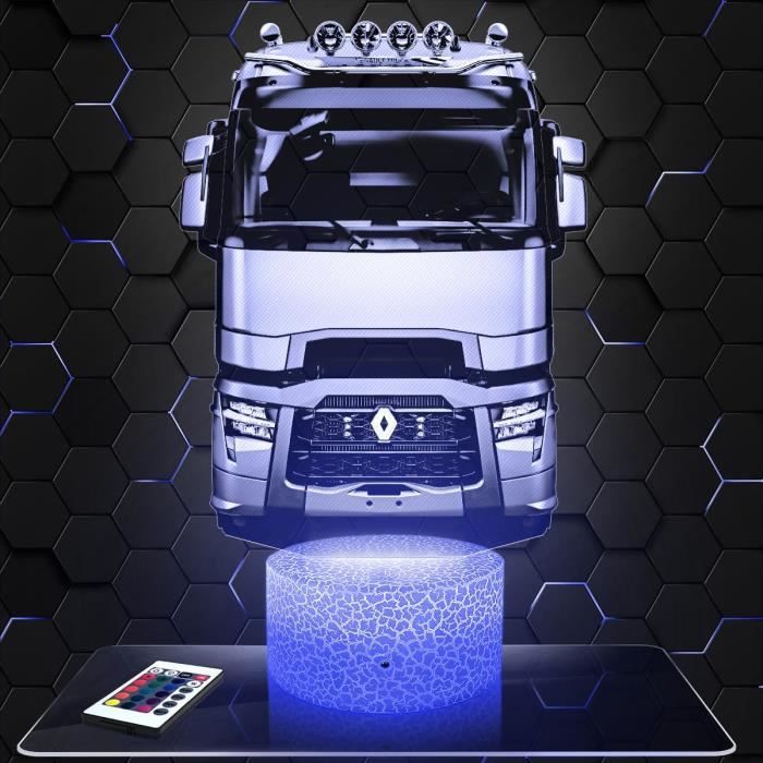 Lampe De Chevet 3D Illusion Voiture 1965 - Veilleuse Tactile LED - Réglable Couleur Et Luminosité - Cadeau Original Enfant Ou Adulte - 14