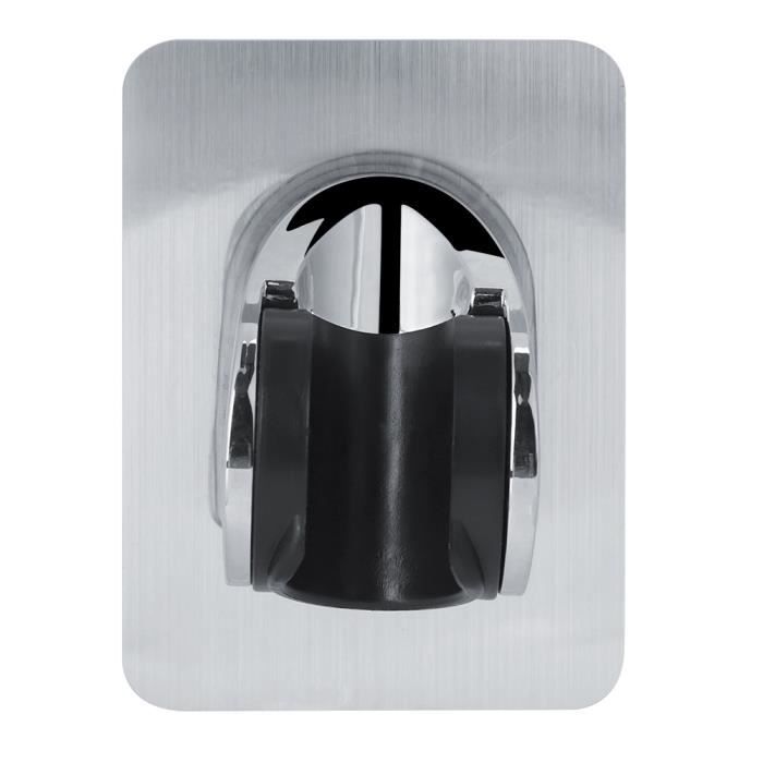 Support Réglable Pour Pommeau De Douche - Acier Inoxydable Noir, Avec Crochet - 3