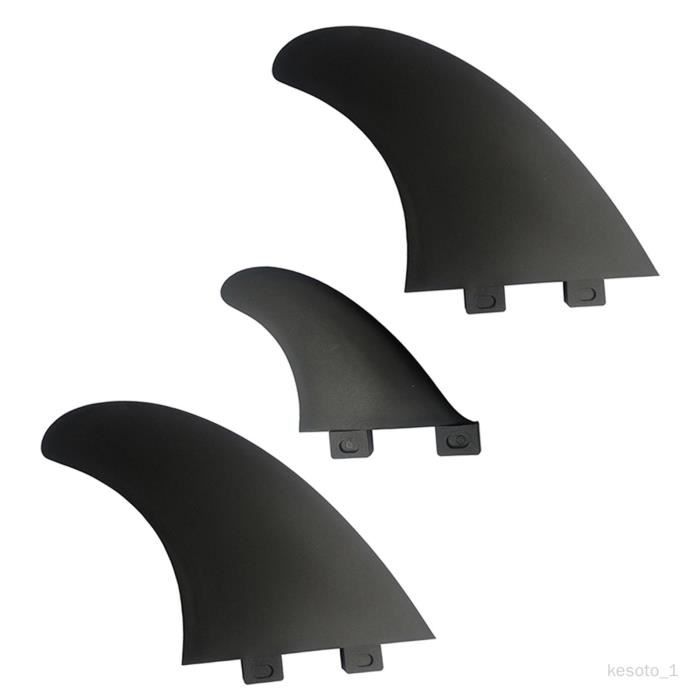 Lot De 3 Ailerons De Surf FCS G5 En Plastique Renforcé Fibre De Verre - Blanc - Compatibles FCS