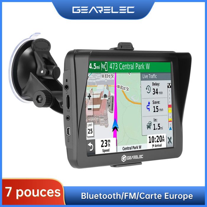 GPS Poids Lourds AWESAFE 9'' Écran Tactile Bluetooth 48 Cartes Nationales  Gratuites - Cdiscount Auto