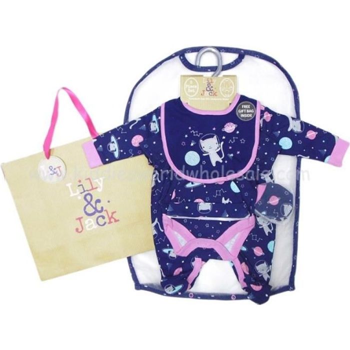 Ensemble Cadeau De Naissance 6 Pieces Bebe Fille Taille 3 6 Mois Bleu Chat Cdiscount Puericulture Eveil Bebe