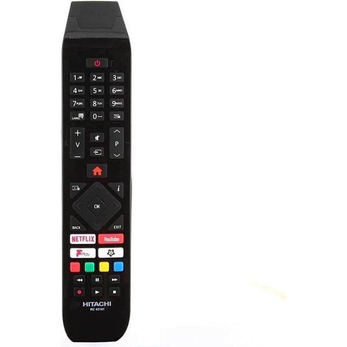 Télécommande d'origine Hitachi RC43141 30100945 pour Smart-LED-Fernseher