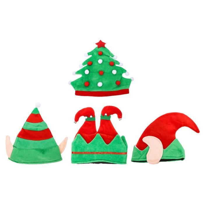 Costume De Noël Pour Cheval - 6 Pièces : Chapeau Père Noël, 4 Guêtres Et Couverture De Selle En Peluche Douce