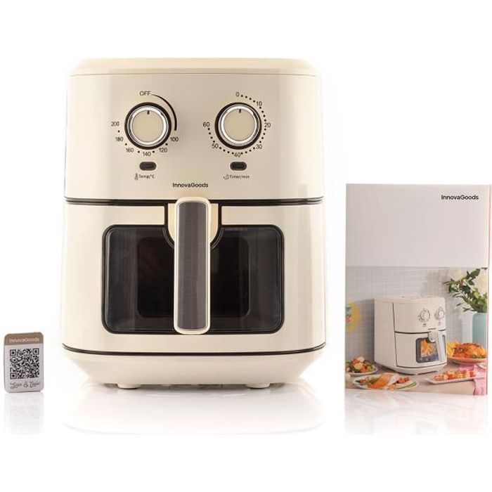 Friteuse Sans Huile Grifema 6,5L - 1800W, 12 Programmes, écran Tactile - Cuisson Saine & Rapide