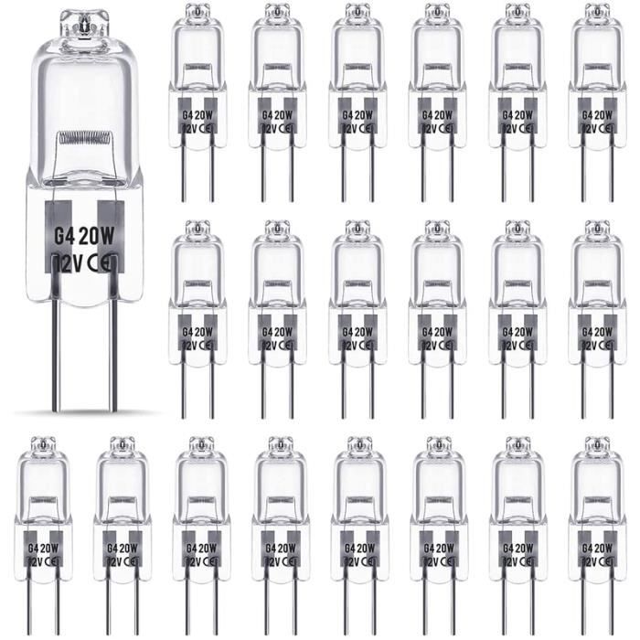 Ampoule Halogène Dichroïque 12V 20W - Blanc - Diamètre 50mm - Pour Motos, Mobylettes - Neuf