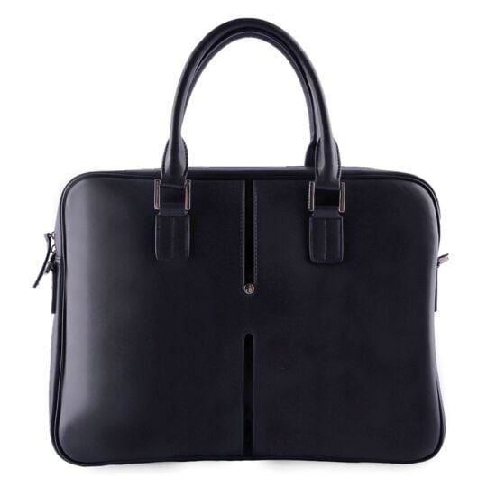 LAMARTHE Porte documents homme Concorde noir cuir de vachette