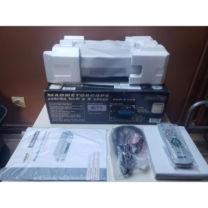 MAGNETOSCOPE SILVERCREST VCR-5100 - LG MG64 LECTEUR K7 CASSETTE VIDEO VHS  NEUF .