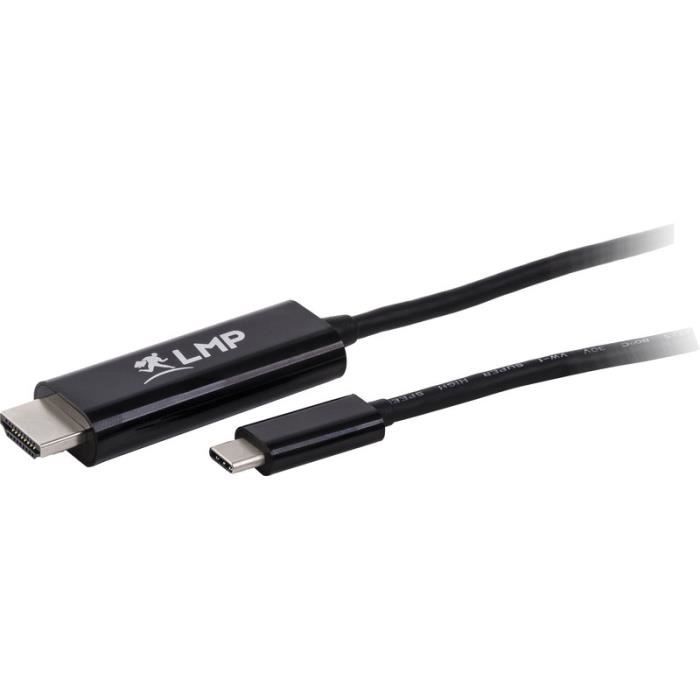 Câble USB-C vers HDMI - LMP - 18M - 4K UHD - HDMI 2.0 - Transmission audio