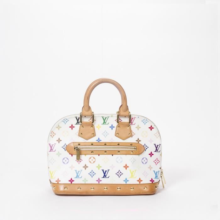 Louis Vuitton Sac A Main Monogram Multicolor White 15 Achat Vente Louis Vuitton Alma 15 Cdiscount