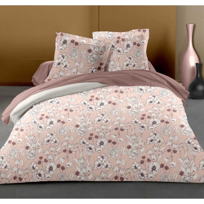 HOME DECO - Couette Polaire Edredon 220x240 cm + 2 Taies D'oreiller 50x70  cm - 600 gr/m² - ROSE - Cdiscount Maison