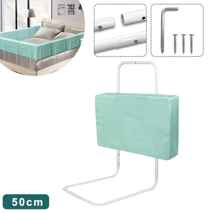Barrière De Lit Enfant YARDIN - Réglable En Hauteur Et Forme, 200 Cm, Protection Anti-Chute, Gris