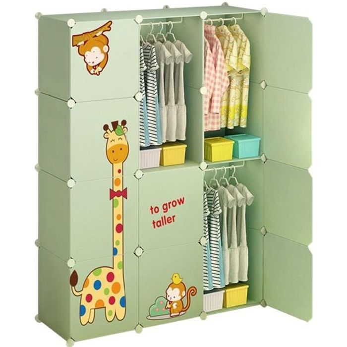 Armoire modulable DIY 12 Cubes, Meuble de Rangement Enfant , Étagère en