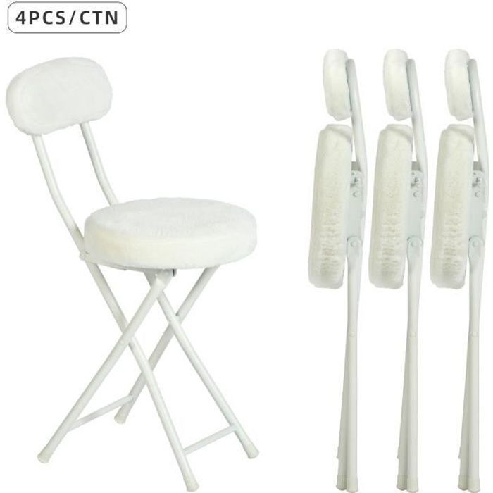 Mediawave Store Media Wave Store 2008AN0816 Lot de 4 chaises Pliantes Gris Ass. Lyon rembourré avec Base en métal, Unica