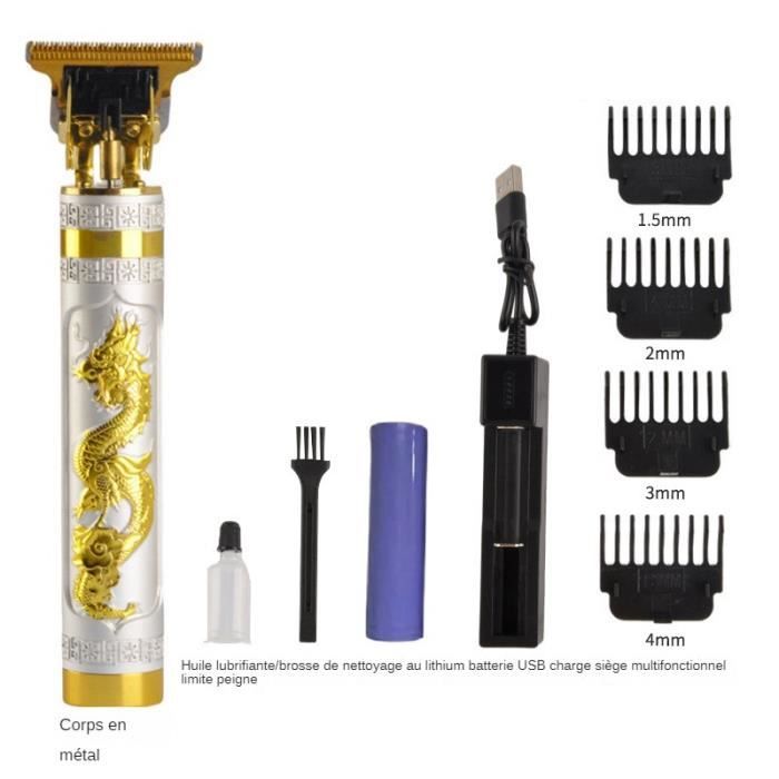 Tondeuse Barbe Et Cheveux Dragon - Recharge USB - Noir - Idéale Coiffure Maison Homme