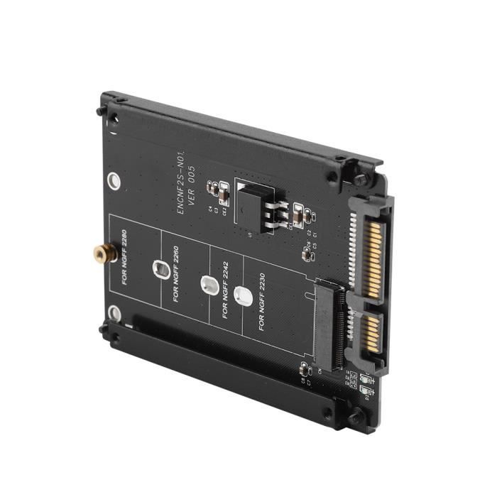 Adaptateur M.2 NGFF vers SATA - M.2 NGFF SATA 22PIN - Mothinessto - 12 x 8 x 1.5 cm