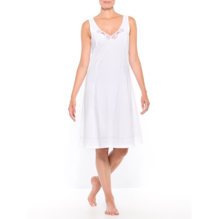 Fond De Robe Details En Dentelle Blanc Achat Vente Robe Prolongation Soldes Cdiscount
