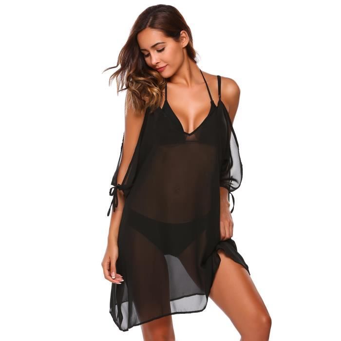Femmes Robe De Plage En Dentelle En Mousseline De Soie