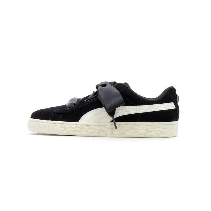 puma suede heart grise foncé