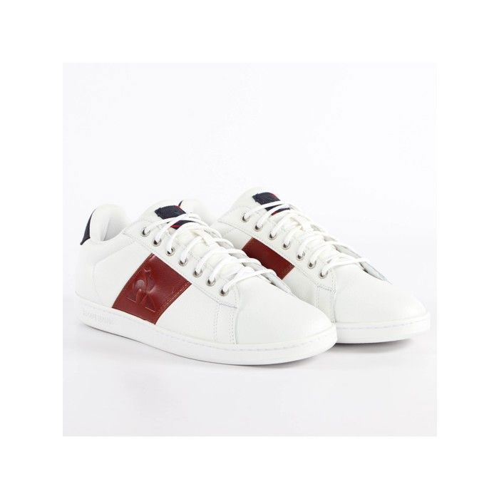 Basket Le Coq Sportif - Homme - Mastercourt classic workwear Blanc - Textile - Lacets - Plat