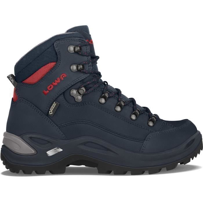 Chaussures de randonnée LOWA Renegade Gtx Mid S pour femme - Bleu marine - Respirantes Chaussures de randonnée LOWA Renegade Gtx Mid S pour femme - Bleu marine - Respirantes