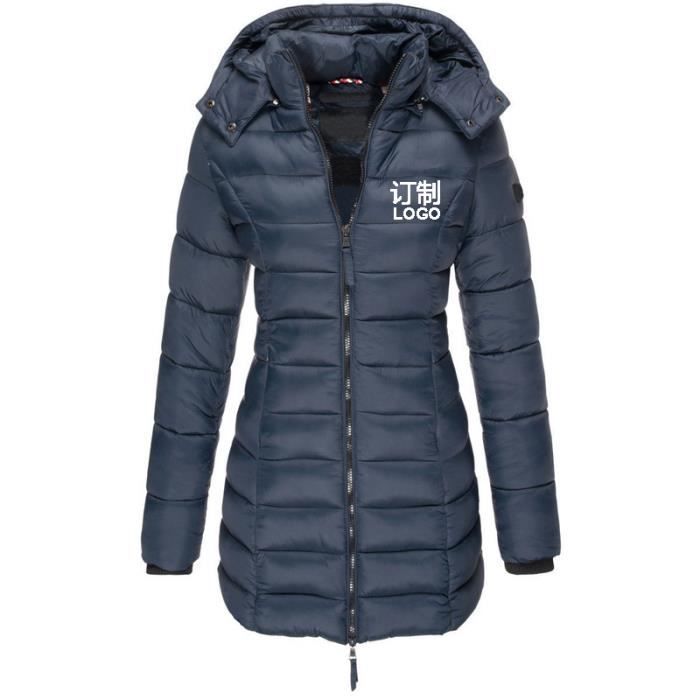 Doudoune femme longue bleu shop