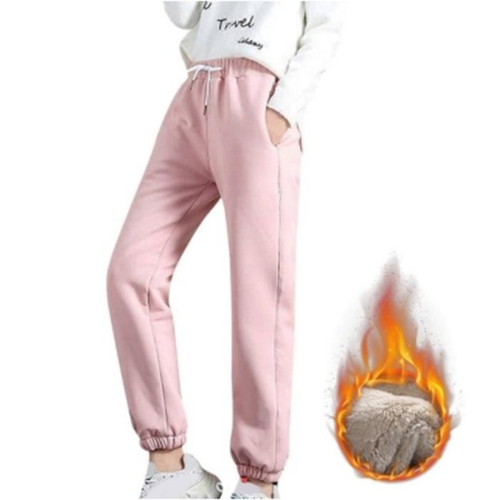 Pantalon Jogging Femme Slim en cachemire Rose Fitness