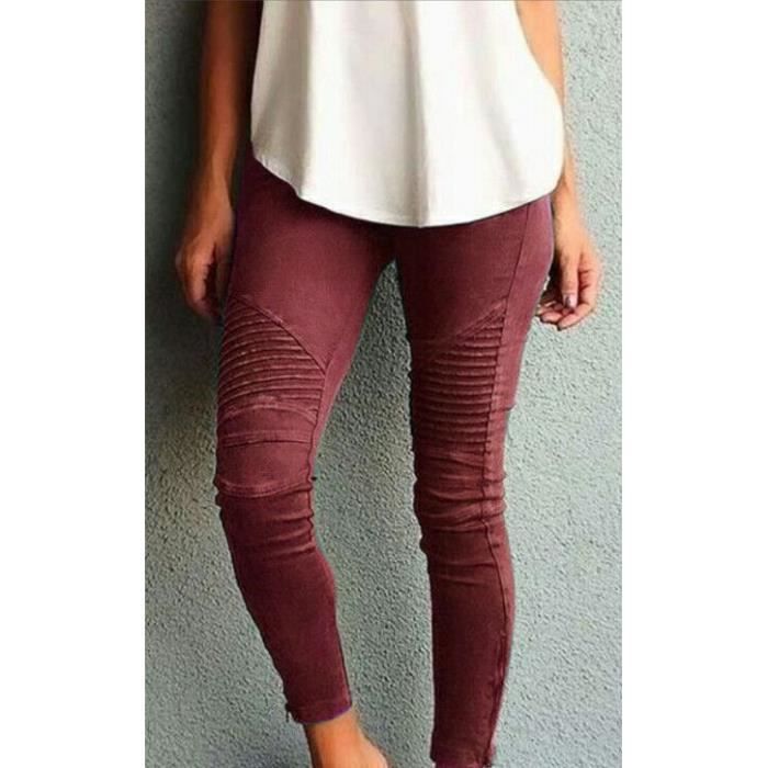 Haut Décontracté Femme Energie - Couleur Vin - Taille XS - Manches Courtes - Polyester/Rayon - Occasion Très Bon état