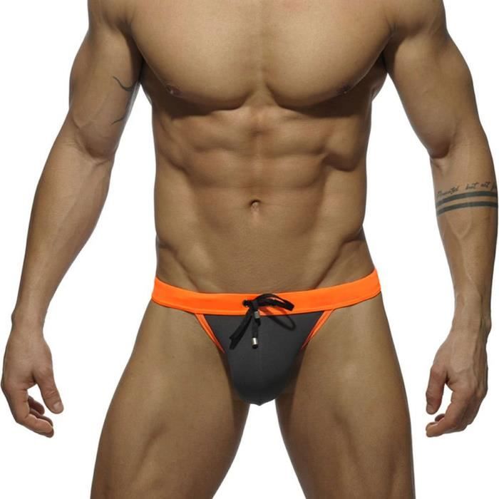 Slip De Bain Homme Basse Taille - Cordon Ajustable, Coupe Triangle, Sportif été