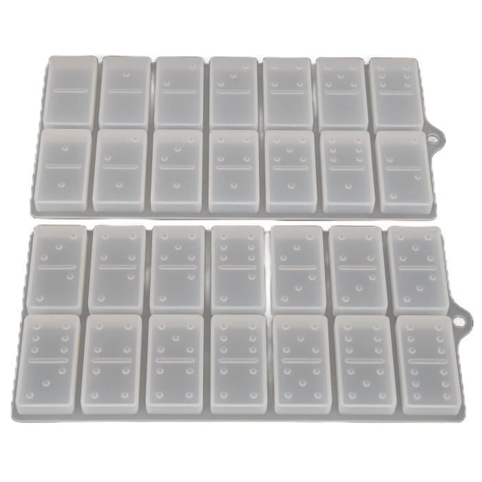 2 Moules En Silicone Pour Dominos En Résine - DIY, Création De Jeux Personnalisés - Pour Adultes Et Enfants - 3