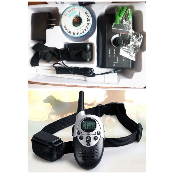 Meilleurs prix pour CLOTURE ANTI FUGUE POUR CHIEN ELECTRIQUE+Collier de dressage pour chien - 3 Niveau de…