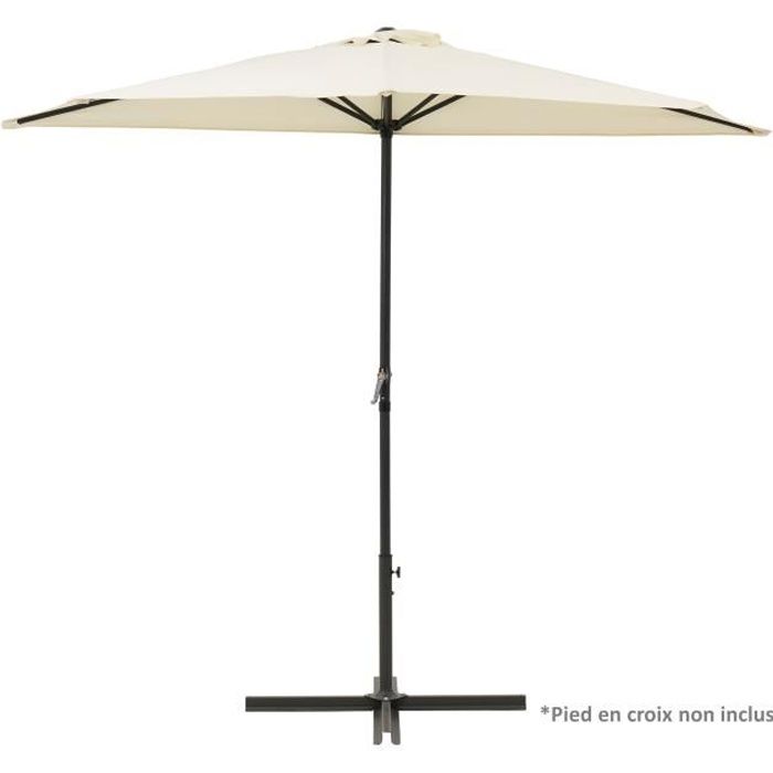 avec Manivelle Angel Living Parasol en Aluminium de 300 cm avec Inclinaison Rouge Parapluie de Jardin avec Mât en aluminium de 38 mm pour Terrasse sur la Plage Patiot 