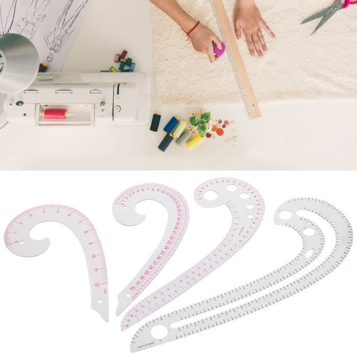 Règles De Couture 2 Pièces - Pour Patronnage Et Modélisme - Plastique Souple - 41.5cm