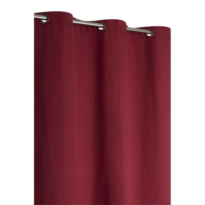Rideaux Coton Uni 140x240 cm à 6 Oeillets Rouge… - Cdiscount Maison
