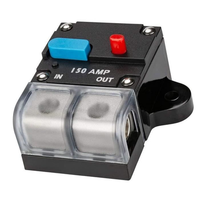 Disjoncteur Fusible Auto 100A Bouton Réarmable 12V-24V – Protection Audio Voiture, Bateau, Moto, Système Son Puissant
