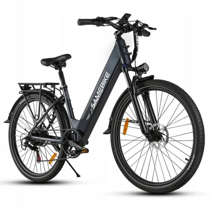Samebike RS A01 Pro 15AH 36V 500W 32KM H roue de velo electrique 27.5 velo de ville electrique Gris Cdiscount Sport
