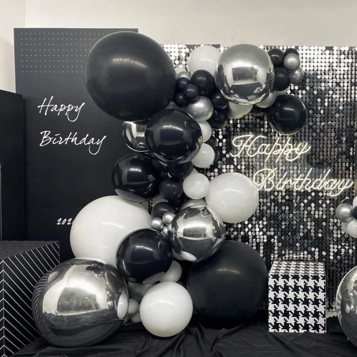 Guirlande De Ballons - 129 Pièces - Violet, Doré Et Blanc - Avec Confettis - Pour Anniversaire, Mariage, Remise De Diplôme