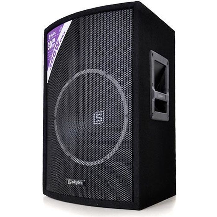 Enceinte passive - SKYTEC - SL12 - Puissance 600W - Woofer 12 pouces - Grille métallique
